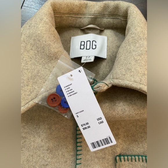 BNWT UO Shirt Jacket Sz S - Picture 4 of 5